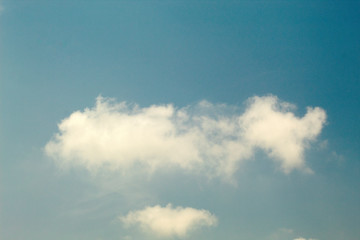 white cloud on blue sky