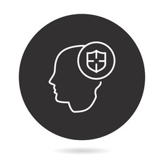 Data security - vector icon. Illustration isolated. Simple pictogram.