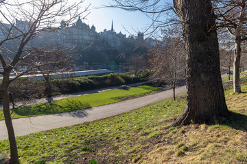 EDINBURGH, SCOTLAND, 20 February 2019, Edinburgh on a sunny day