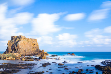 男鹿半島の海　日本海　長時間露光