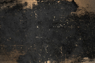 Luxury grunge texture with effect overlay gold. Black gold background. High quality print.