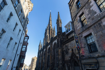EDINBURGH, SCOTLAND, 20 February 2019 , Edinburgh, the most popular tourist city destination in Scotland