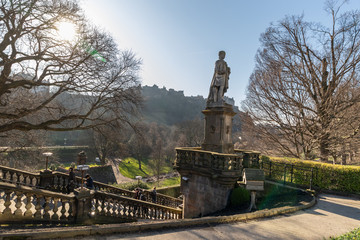 Fototapeta na wymiar EDINBURGH, SCOTLAND, 20 February 2019 , Edinburgh, the most popular tourist city destination in Scotland