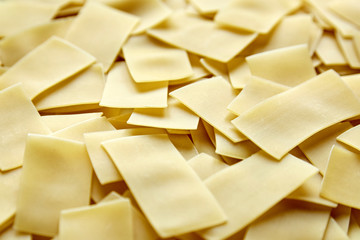 Noodles. Ingredient for cooking beshbarmak