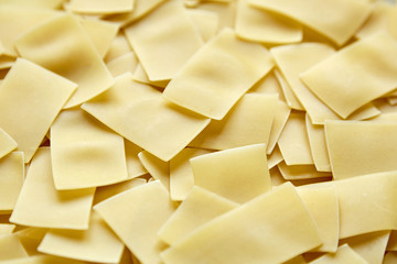 Noodles. Ingredient for cooking beshbarmak