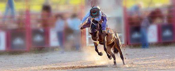 Bucking Horse Riding Rodeo Competition