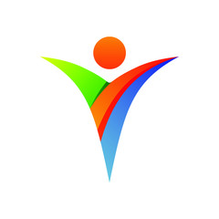 Human Shape Logo Vector