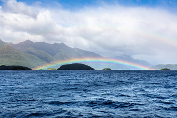 scenery at Lake Te Anau, New Zealand