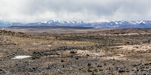 Desert mountain pass in the Andes