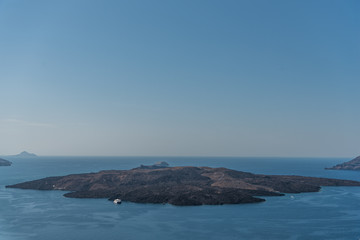 Middle island of Santorini