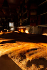 Tanned leather