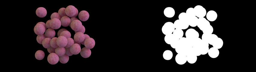 3D illustration of a staphylococcus aureus bacteria