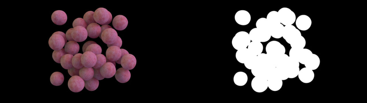 3D illustration of a staphylococcus aureus bacteria