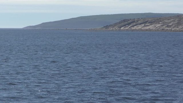 Islands of the Kuzova Archipelago in the White Sea on a summer day