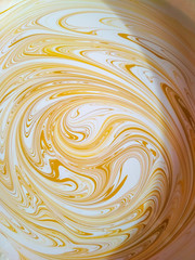 yellow stains on white paint with shadow