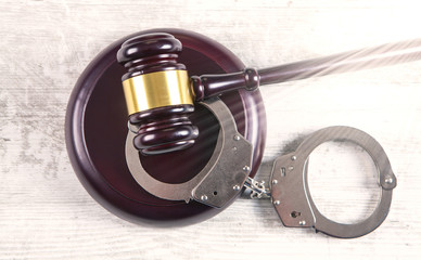 handcuffs and hammer
