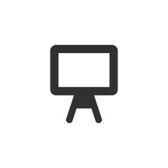 Projector screen icon. easel stand. Vector illustration isolated on white background.