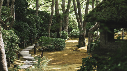 Stone path in a garden in Japan