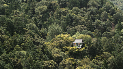 Secluded cottage in a forest on the mountains of Kyoto, Japan
