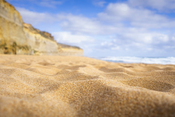 Obraz na płótnie Canvas Sand at Beach Summer Background