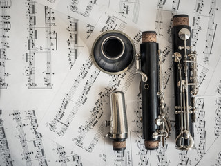 Teile der Klarinette, Notenblätter 