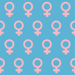 female gender signs. seamless pattern