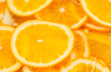 orange sliced by circles Fresh healthy cutted fruit