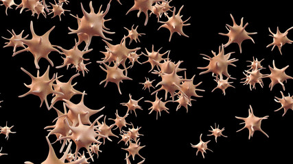 3D illustration of blood platelet