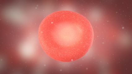 3D illustration of red blood cell