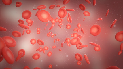 3D illustration of red blood cell