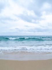 blue wave on beach Phuket Thailand