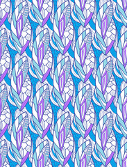 Seamless floral pattern. Fabric leaf texture. Vector illustration.