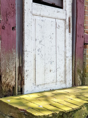 white old door