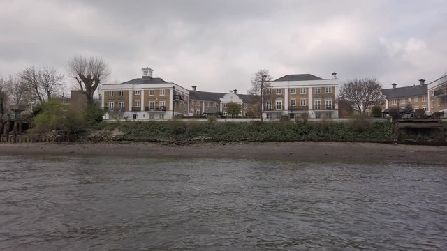 Expensive London property on the river Thames