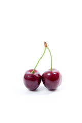 Sweet cherry isolated on a white background..