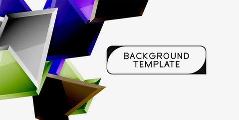 Triangular low poly background design, multicolored triangles. Vector