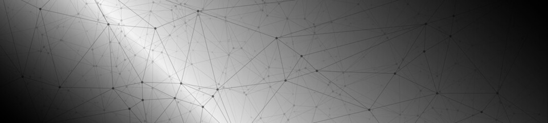 Technology science dark creative design, wide banner vector concept