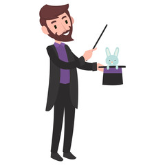 A magician doing magic in circus arena