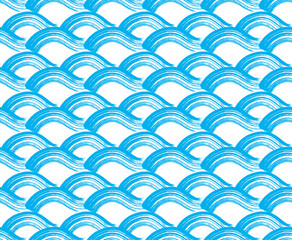 和風波　書道　手書き　毛筆イラスト