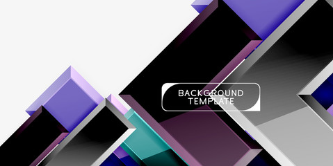 Glossy modern geometric background, abstract arrows composition