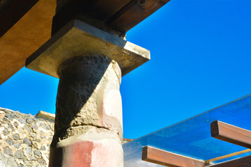 Pompeii, Naples - Italy - Ancient Roman Ruines - Column