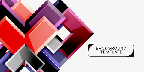 Obraz premium Glossy arrows geometric background