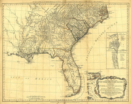 Retro us map. Engraving