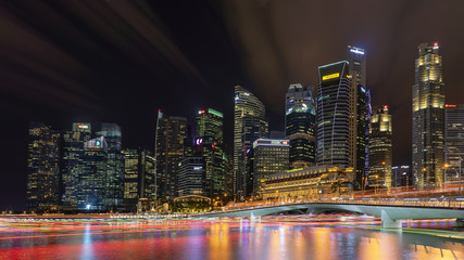 Obraz na płótnie Canvas View at Singapore City Skyline
