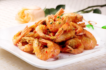 shrimps with tomato sauce