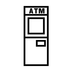 ATM outline icon. Clipart image isolated on white background