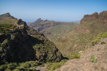 Fototapeta na wymiar Trekking in Tenerife. Beautiful landscapes of the island.
