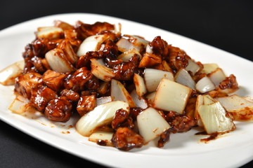 salad with meat and vegetables