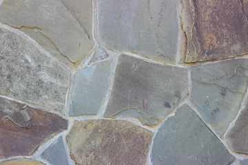 Beautiful stonework from large natural material in gray tones