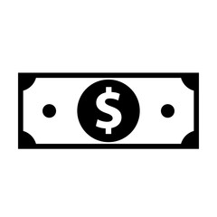 Money cash outline icon. Clipart image isolated on white background